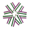 Awareness Ribbon-Intl Women Day-Green White Purple Stripe