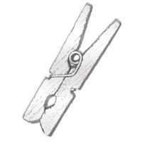 Metallic Wooden Peg Silver