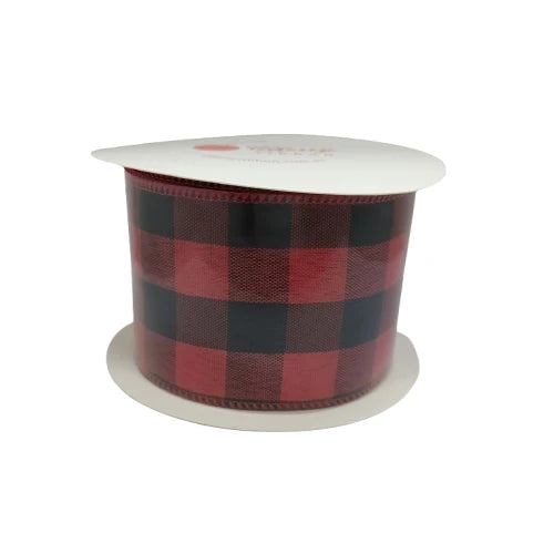 Wired gingham ribbon | Cherry Ribbon