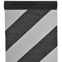 Stripe Organza Table Runner Black