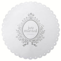 Just Married Place Mat White