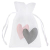 Hearts Bag Pink & Grey