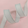 Topstitch Grosgrain-White/Met Silver