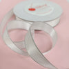 Silver Metallic Edge White Satin 16MM