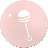 Baby Shower Rattle Tag