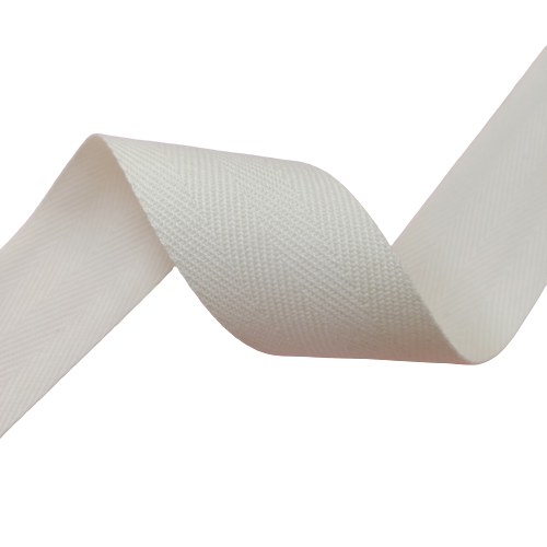 Cotton Herringbone Ribbon | Cherry Ribbon