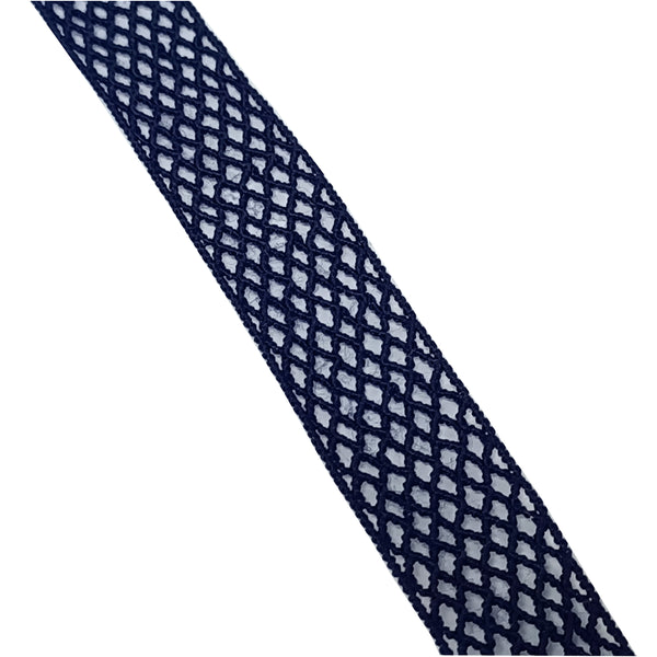 Stretch Fishnet Navy Ribbon - Cherry Ribbon