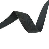 Black Double Cotton Herringbone 5M 16MM