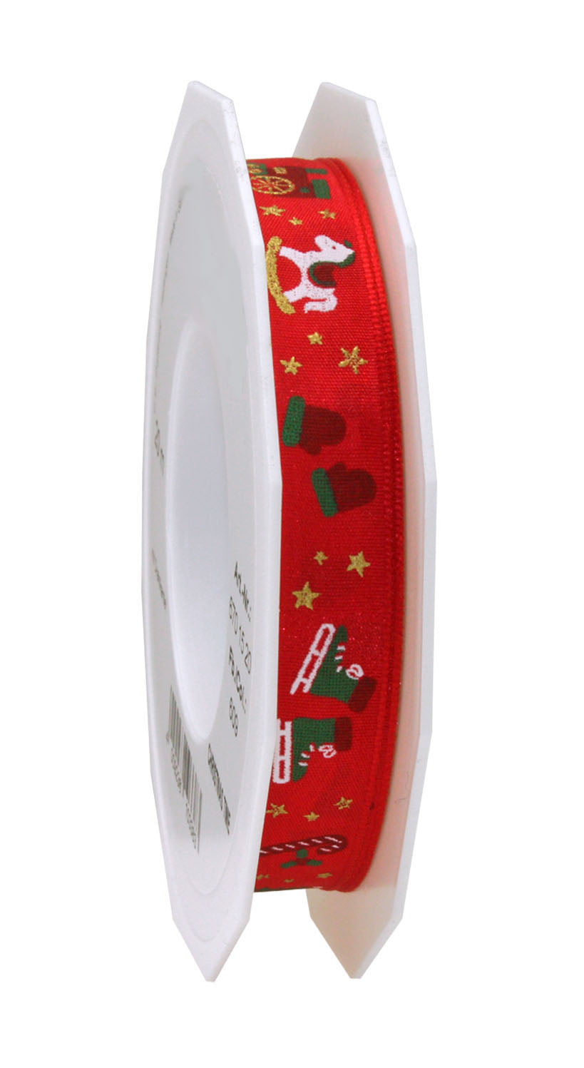 Christmas Time Printed Satin – Cherry Ribbon