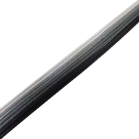 French Cord by Meter Black Silver