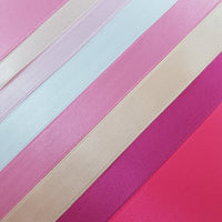 French Satin by Meter Pink Peach