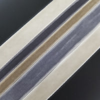 French Velvet by Meter Black Silver