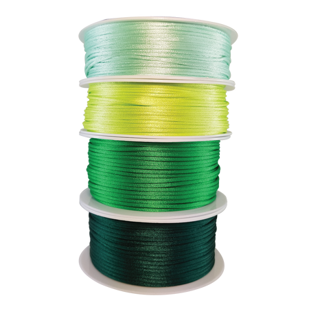 Green Ribbon | Printed Ribbon | Cherry Ribbon