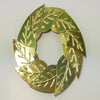*1 X Tin Leaf Wreath - Gold (12 pcs) (RRP $4.09)