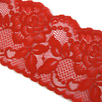 Red Raschel Lace Trim-20M-80MM