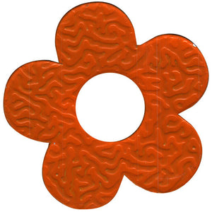 100pcs Gifttag Tin Flower - Orange ($0.05/pc) (RRP $4.5)