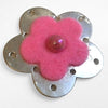 Metallic Felt Flower C-2077-10pcs Pink (RRP $1.77)
