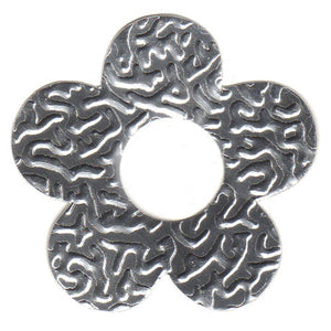 100pcs Gifttag Tin Flower - Silver ($0.05/pc) (RRP $4.5)