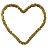 5 Gifttag Beaded Heart - Gold ($1.82/pc) (RRP $9.10)
