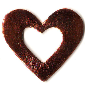100 Gifttag Hollow Heart Bronze