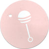 50 Paper Baby Shower Rattle Tags - Pink ($0.36/pc)