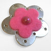 Metallic Felt Flower C-5187-24pcs Pink (RRP $4.5)