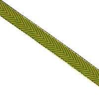 Herringbone with Met Gold Edge Lime